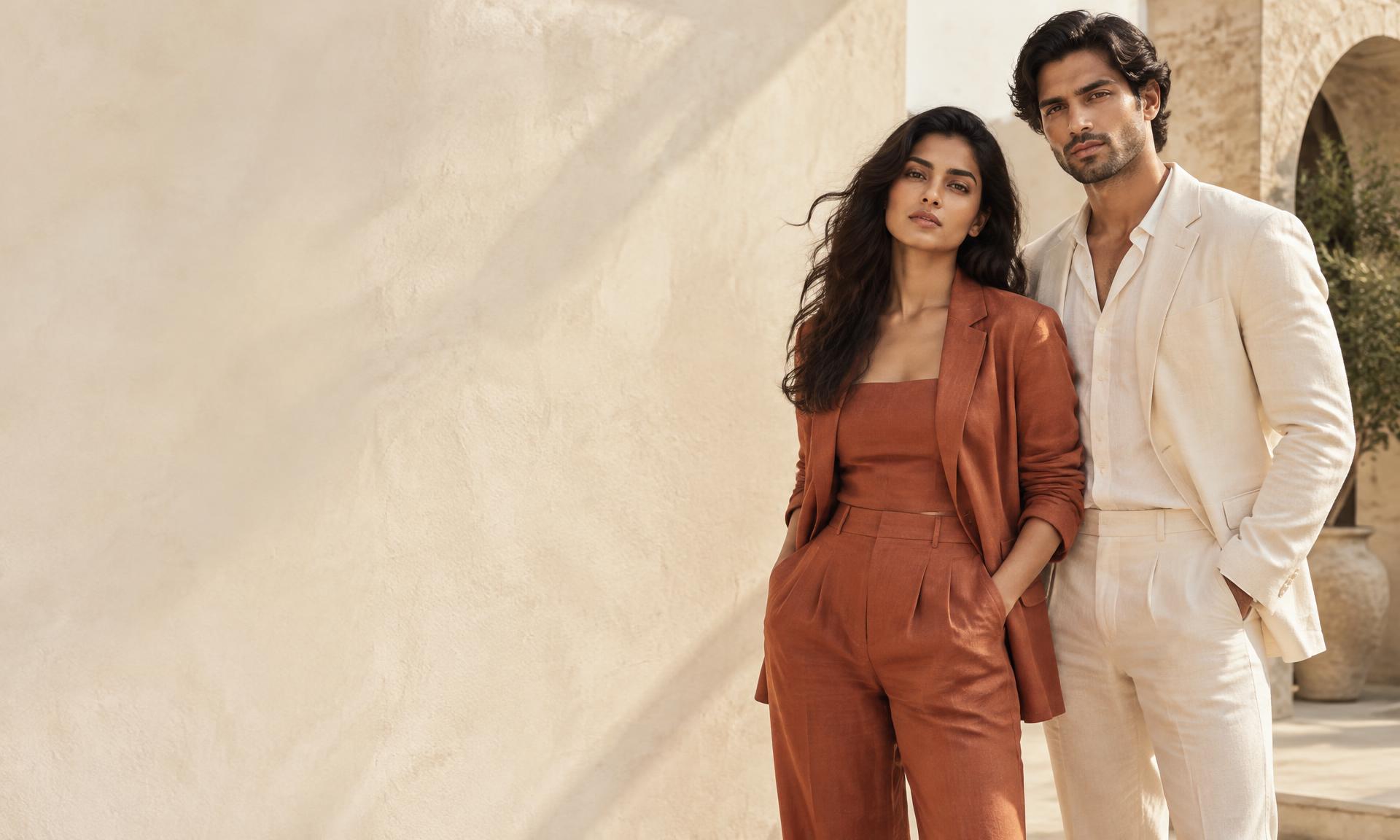 Indian male and female editorial models